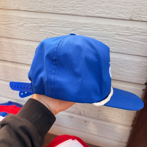 Vintage DECIS trucker hat snapback farming blue white rope - Picture 3 of 7